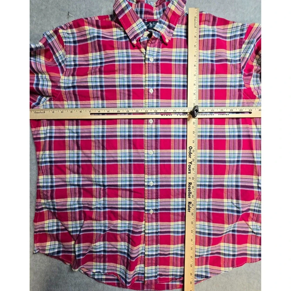 Vintage Ralph Lauren Men's Plaid Shirt XXL Long Sleeve Button Up Polo‎ Pony